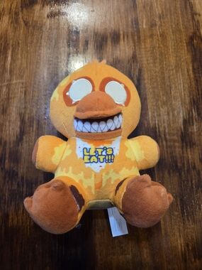 Funko Orange Plush Chicken with 'Let's Eat!!!' Bib